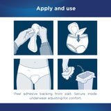 Bladder Control Pad Attends® Discreet 6 Inch Length Light Absorbency Polymer Core One Size Fits Most - BeHope