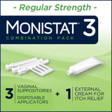 Vaginal Antifungal MONISTAT® 3-Day Treatment Combination Pack Ovule® 200 mg / 2% Strength Ovule® insert 3 Per Box Applicator - BeHope
