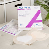 Foam Dressing Aquacel® 7 X 8 Inch With Border Waterproof Film Backing Silicone Adhesive Sacral Sterile - BeHope