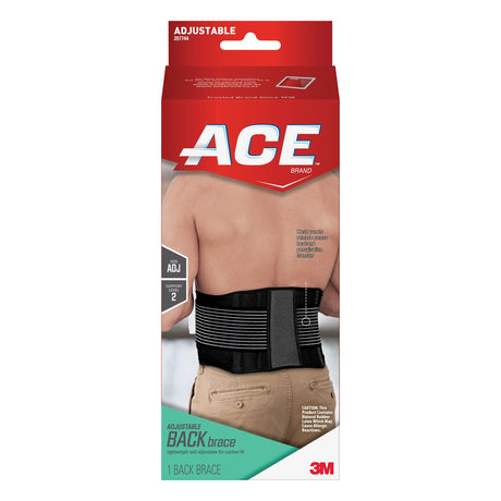Back Support Ace™ One Size Fits Most Hook and Loop Closure Up to 48 Inch Waist Circumference Adult - BeHope