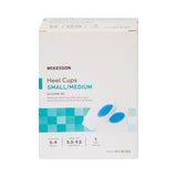 Heel Cup McKesson U-Shaped Silicone Female 5-1/2 to 9-1/2 / Male 5 to 9 Blue / Clear - BeHope