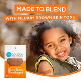 Waterproof Adhesive Strip Tru-Colour® Fabric Brown 1 X 3 Inch Sterile - BeHope