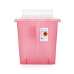 Sharps Container In-Room™ Translucent Red Base 16-1/4 H X 13-3/4 W X 6 D Inch Horizontal Entry 3 Gallon - BeHope