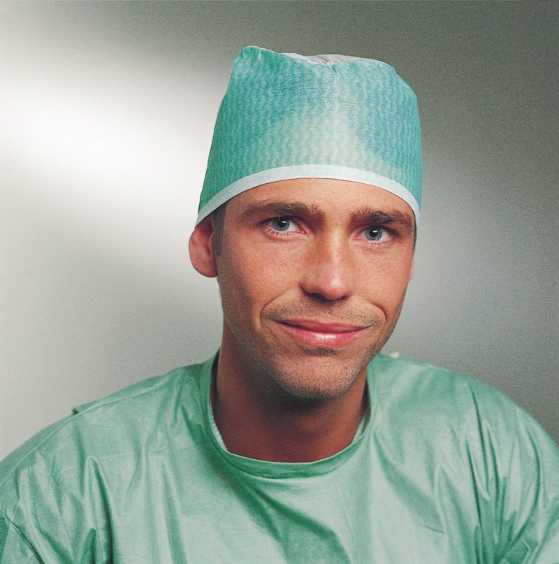 Surgeon Cap One Size Fits Most Green / White Tie Closure - BeHope
