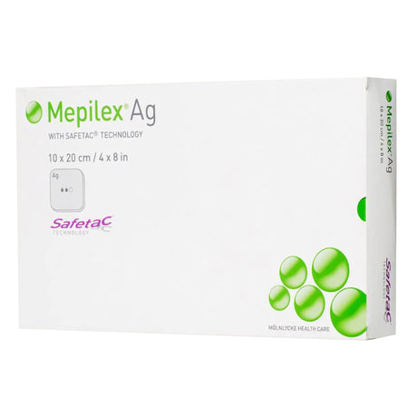 Silver Foam Dressing Mepilex® Border Sacrum Ag 7-1/5 X 7-1/5 Inch Sacral Sterile - BeHope