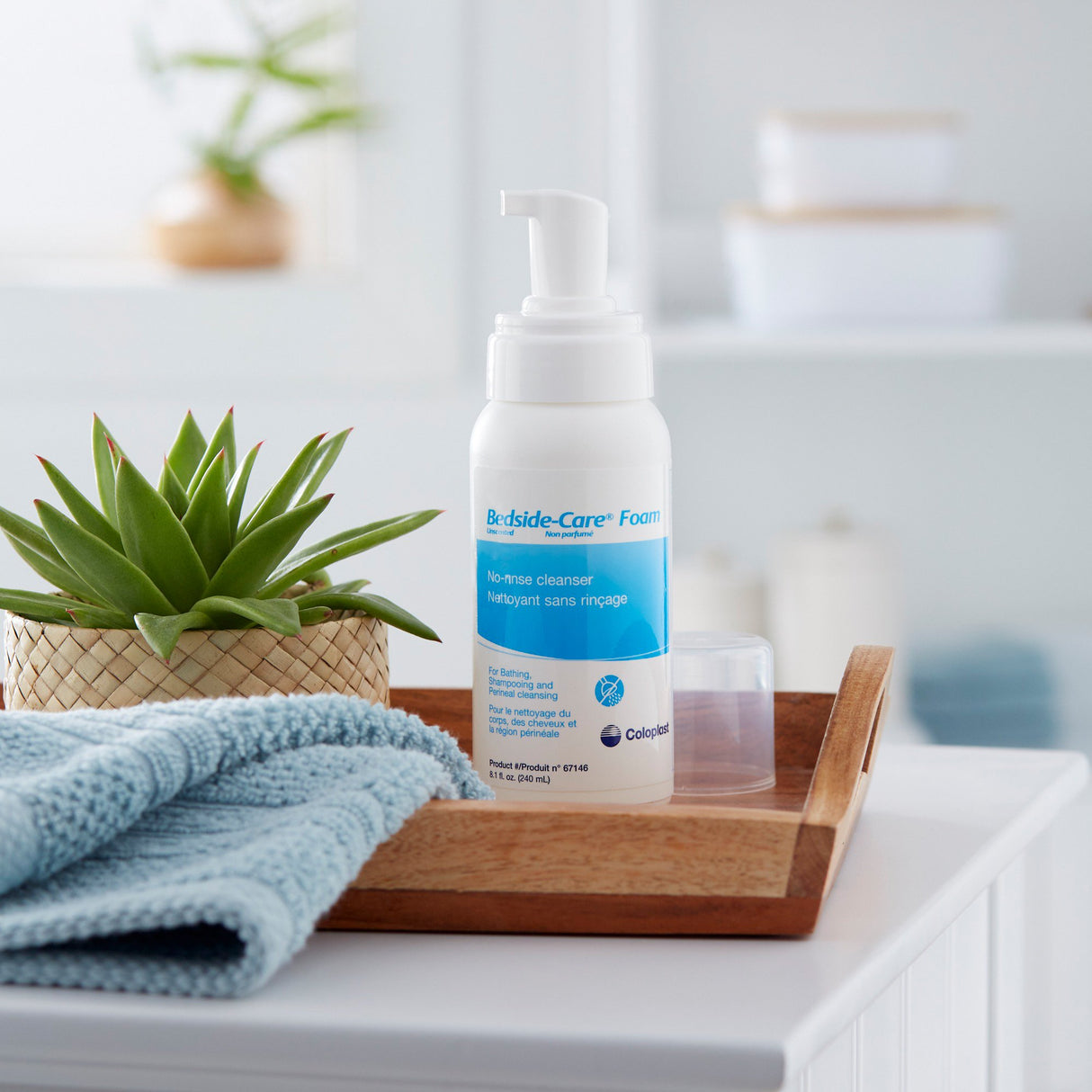 Rinse-Free Shampoo and Body Wash Bedside-Care® 8.1 oz. Pump Bottle Unscented - BeHope