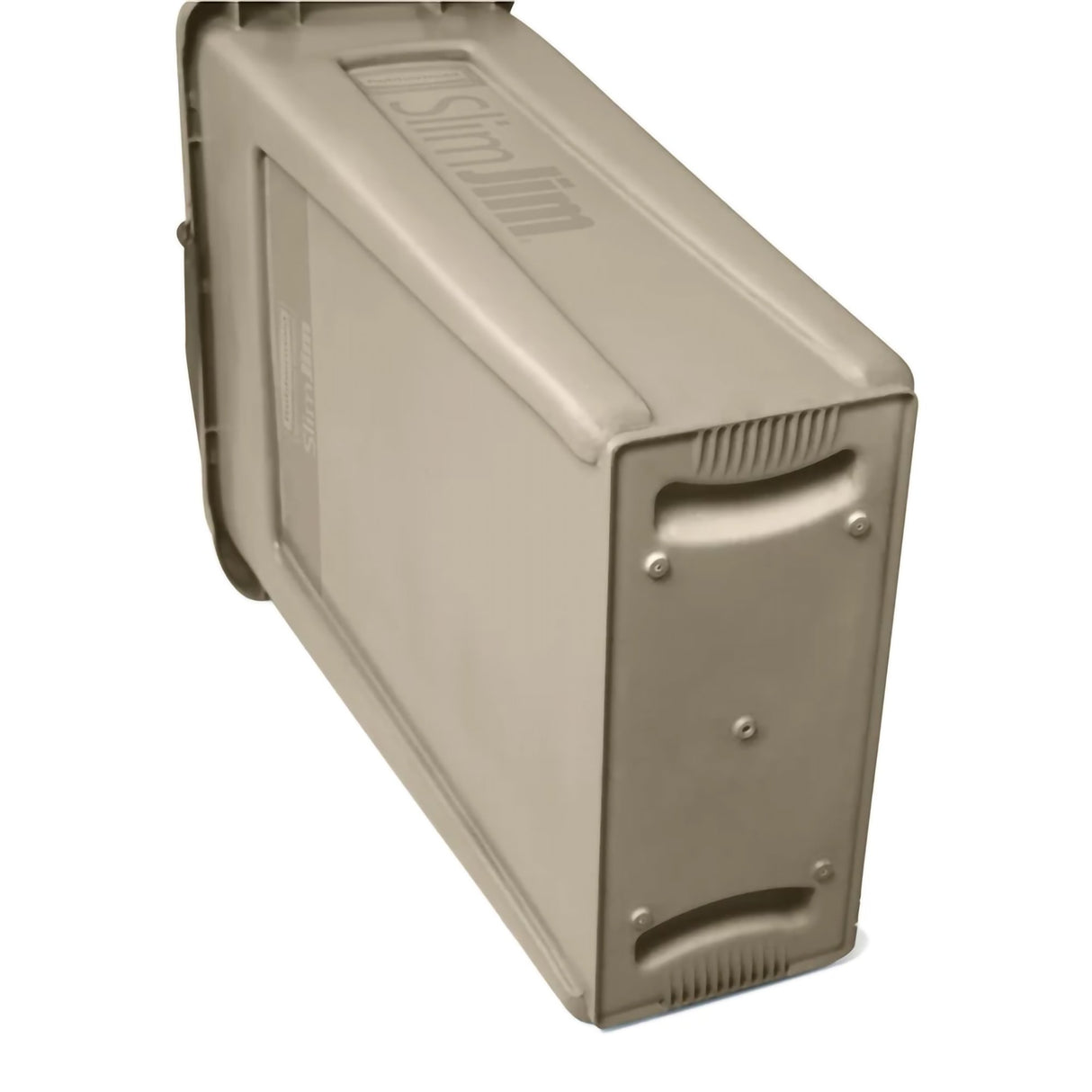 Trash Can Rubbermaid Slim Jim 92 Quart / 23 gal. Beige LLDPE Rectangular