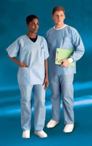 Scrub Pants Straight Leg Large Blue Unisex - BeHope