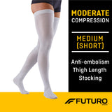 Anti-embolism Stocking 3M™ Futuro™ Thigh High Medium / Short White Closed Toe
