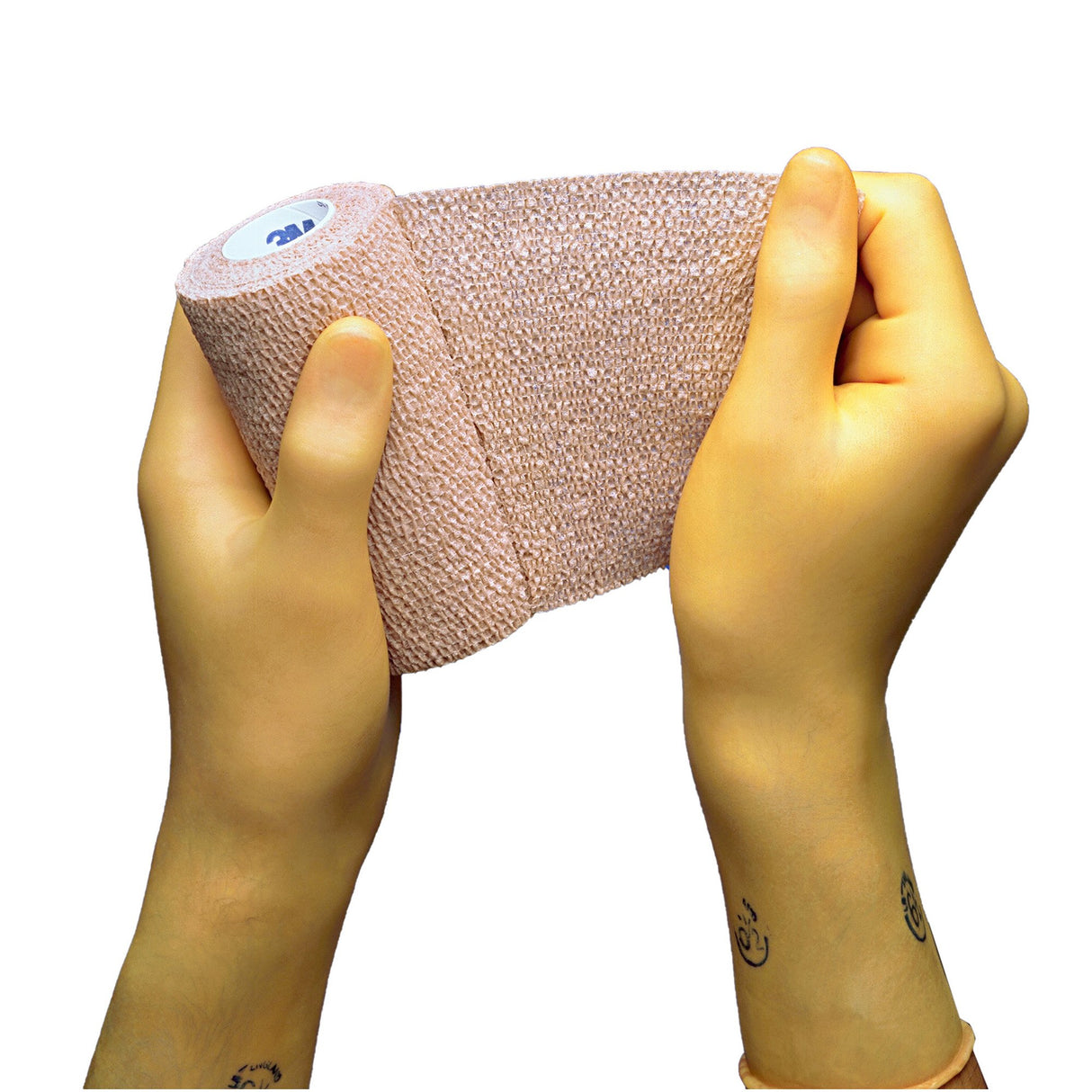 Cohesive Bandage 3M Coban 4 Inch X 5 Yard Self-Adherent Closure Tan NonSterile Standard Compression - BeHope