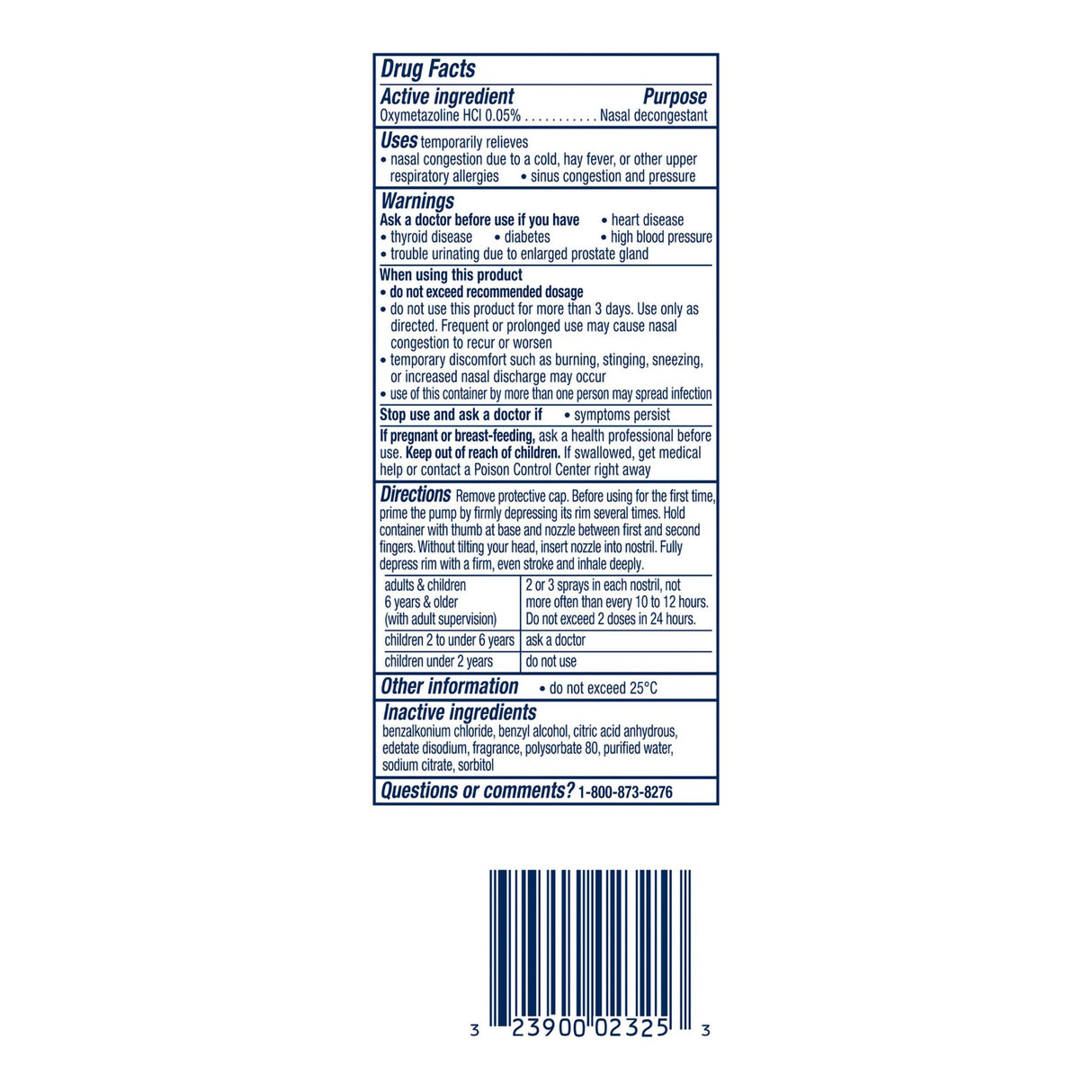 Nasal Decongestant Vicks® Sinex™ Severe 0.05% Nasal Spray 0.5 oz. - BeHope