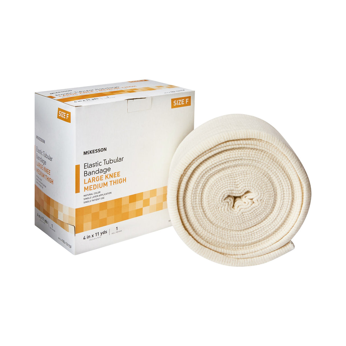 Elastic Tubular Support Bandage McKesson Spandagrip™ 4 Inch X 11 Yard Large Knee / Medium thigh Pull On Natural NonSterile Size F Standard Compression - BeHope
