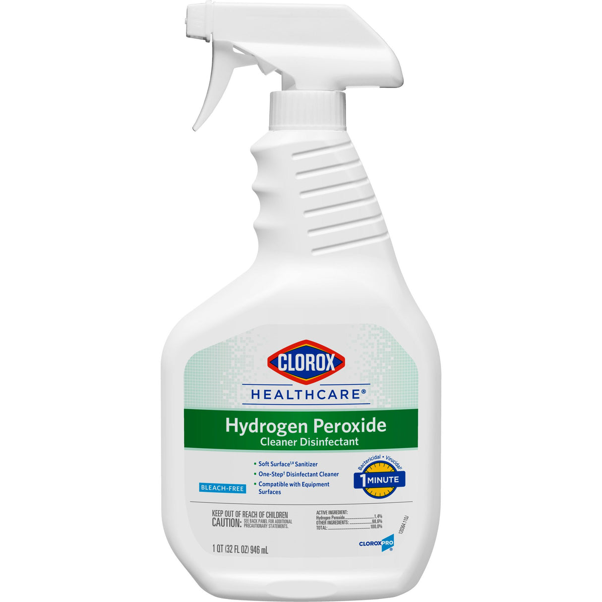 Surface Disinfectant Cleaner Clorox Healthcare® Peroxide Based Trigger Spray Liquid 32 oz. Bottle Unscented NonSterile - BeHope