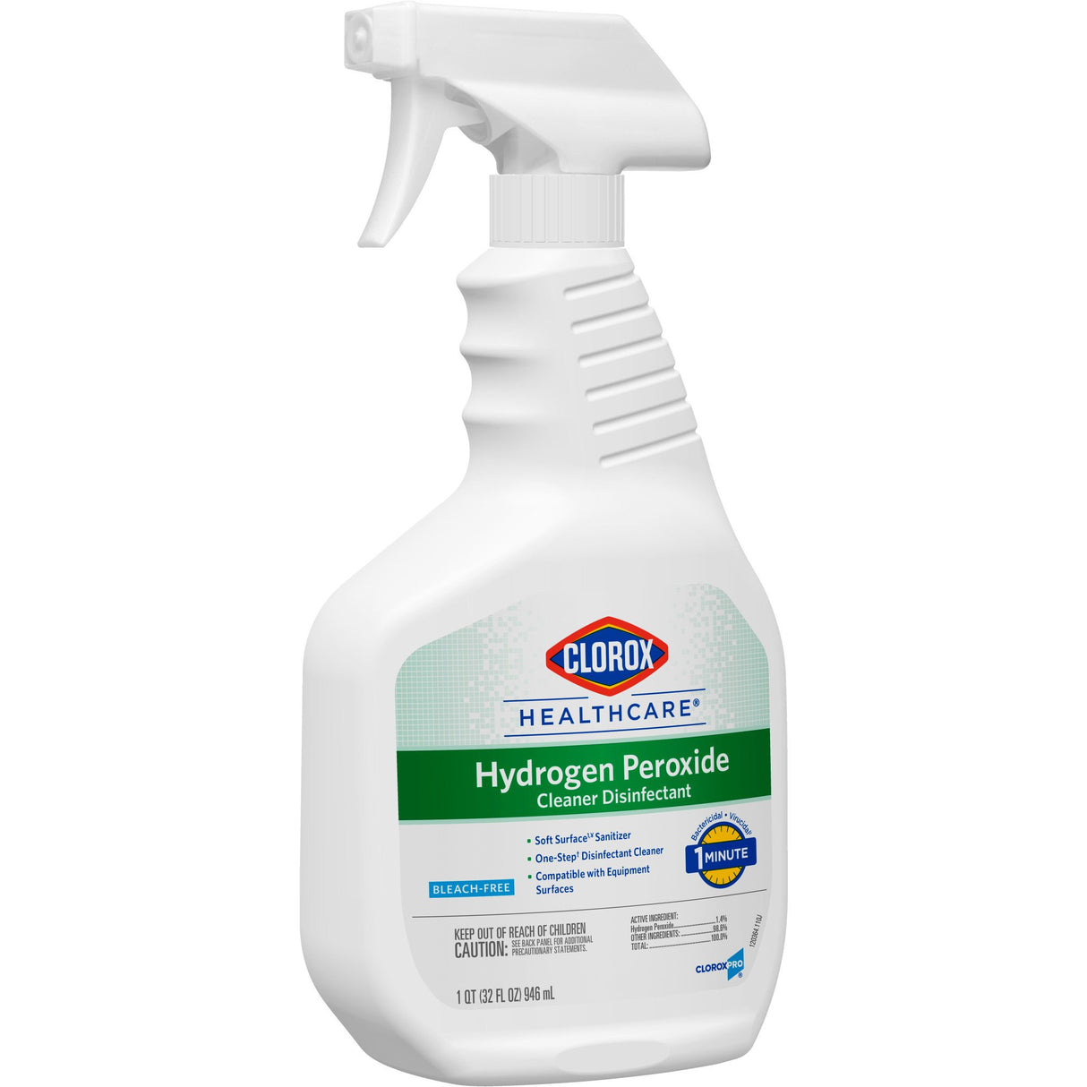 Surface Disinfectant Cleaner Clorox Healthcare® Peroxide Based Trigger Spray Liquid 32 oz. Bottle Unscented NonSterile - BeHope