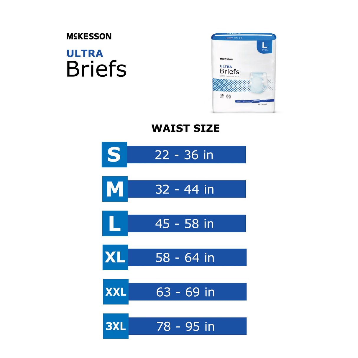 Incontinence Brief Mckesson Ultra Adult Unisex Disposable Heavy Absorbency - BeHope