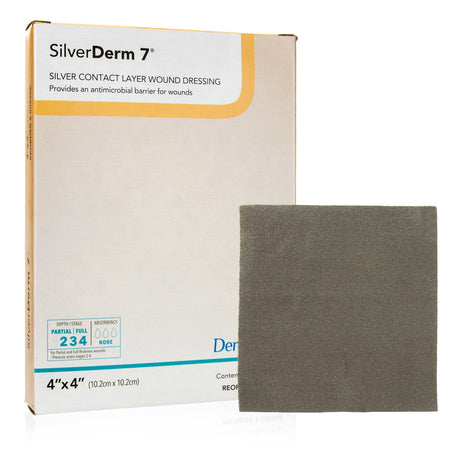 Silver Wound Contact Layer Dressing SilverDerm7Â® 4 X 4 Inch Square Sterile - BeHope