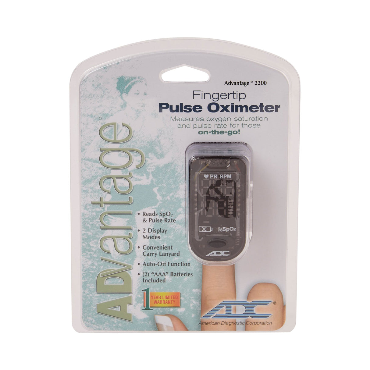 Fingertip Pulse Oximeter Advantage™ 2200 Adult - BeHope