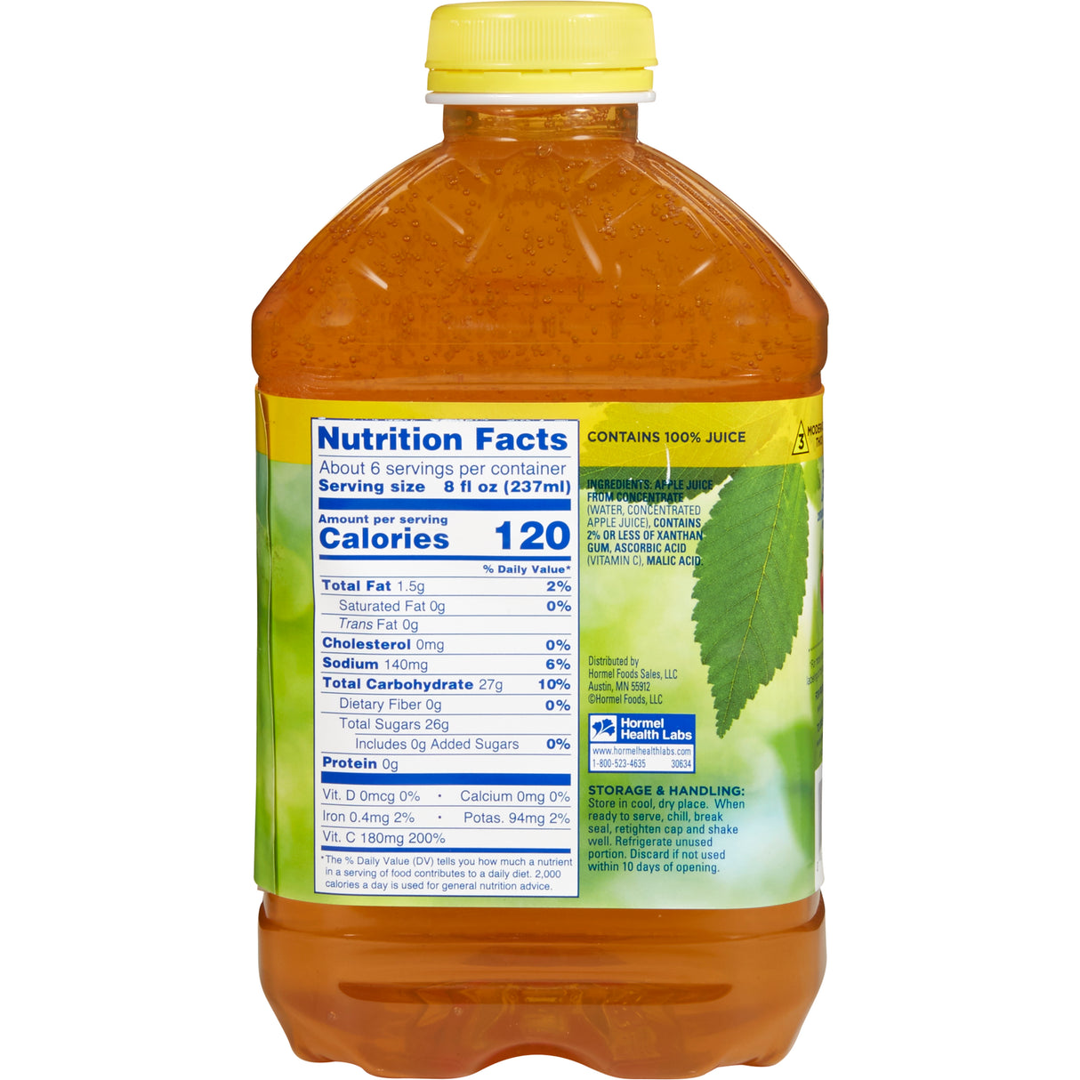 Thickened Beverage Thick & Easy® 46 oz. Bottle Apple Flavor Liquid IDDSI Level 3 Moderately Thick/Liquidized - BeHope