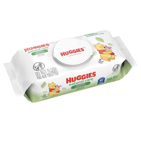 Baby Wipes Huggies® Natural Care® Sensitive Unscented Plant Based Hypoallergenic - BeHope