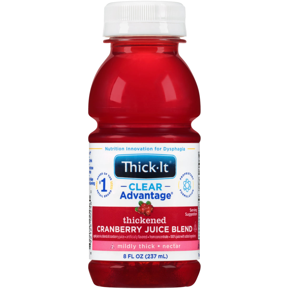 Thickened Beverage Thick-It® Clear Advantage® 8 oz. Bottle Cranberry Flavor Liquid IDDSI Level 2 Mildly Thick - BeHope