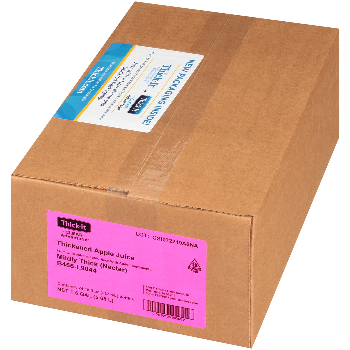 Thickened Beverage Thick-It® Clear Advantage® 8 oz. Bottle Apple Flavor Liquid IDDSI Level 2 Mildly Thick - BeHope