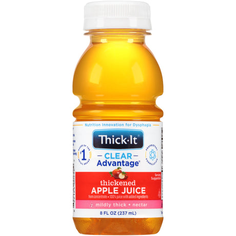 Thickened Beverage Thick-It® Clear Advantage® 8 oz. Bottle Apple Flavor Liquid IDDSI Level 2 Mildly Thick - BeHope