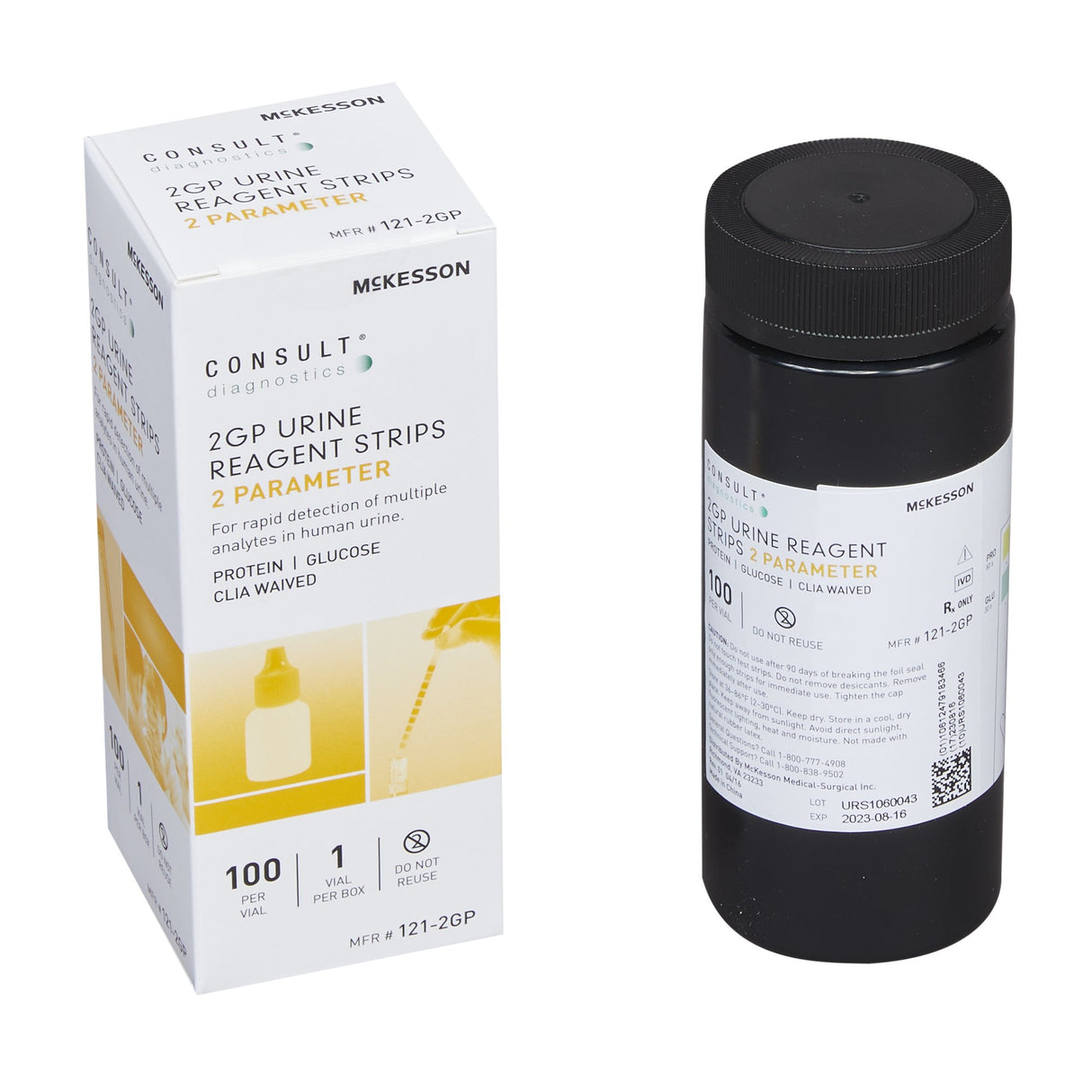 Urinalysis Reagent McKesson Consult™ Glucose, Protein For McKesson CONSULT 120 Ultra Urine Analyzer (MFR # 121-120) - BeHope