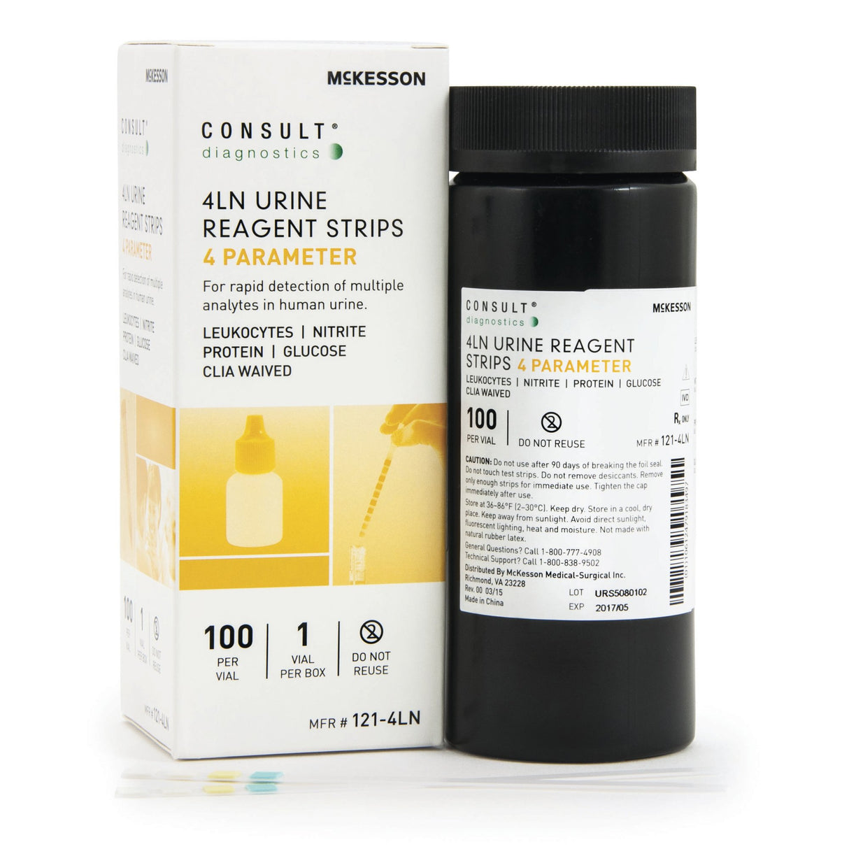 Urinalysis Reagent McKesson Consult™ Glucose, Leucocytes, Nitrite, Protein For McKesson 120 / McKesson CONSULT U120 Ultra Urine Analyzer (MFR # 121-120 or 121-U120) - BeHope