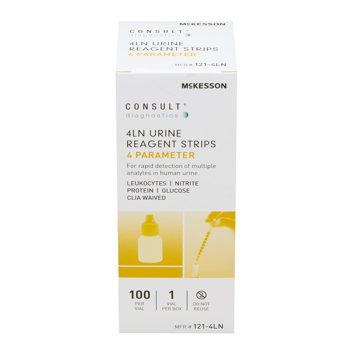 Urinalysis Reagent McKesson Consult™ Glucose, Leucocytes, Nitrite, Protein For McKesson 120 / McKesson CONSULT U120 Ultra Urine Analyzer (MFR # 121-120 or 121-U120) - BeHope