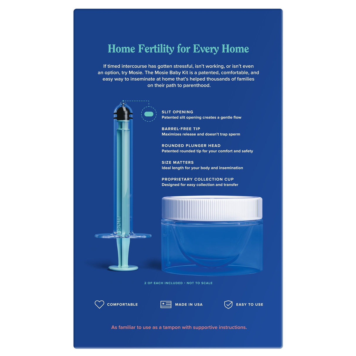 At-Home Insemination Kit Mosie Baby Barrel-free Tip - BeHope