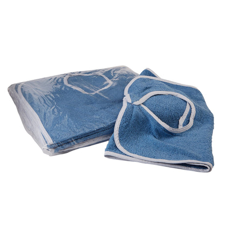 Bib Hook and Loop Closure Reusable Terry Cloth Blue - BeHope