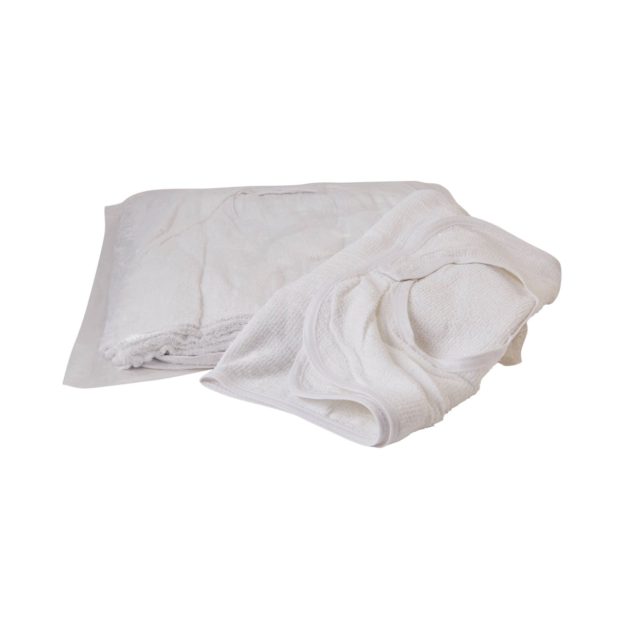 Bib Hook and Loop Closure Reusable Terry Cloth White - BeHope