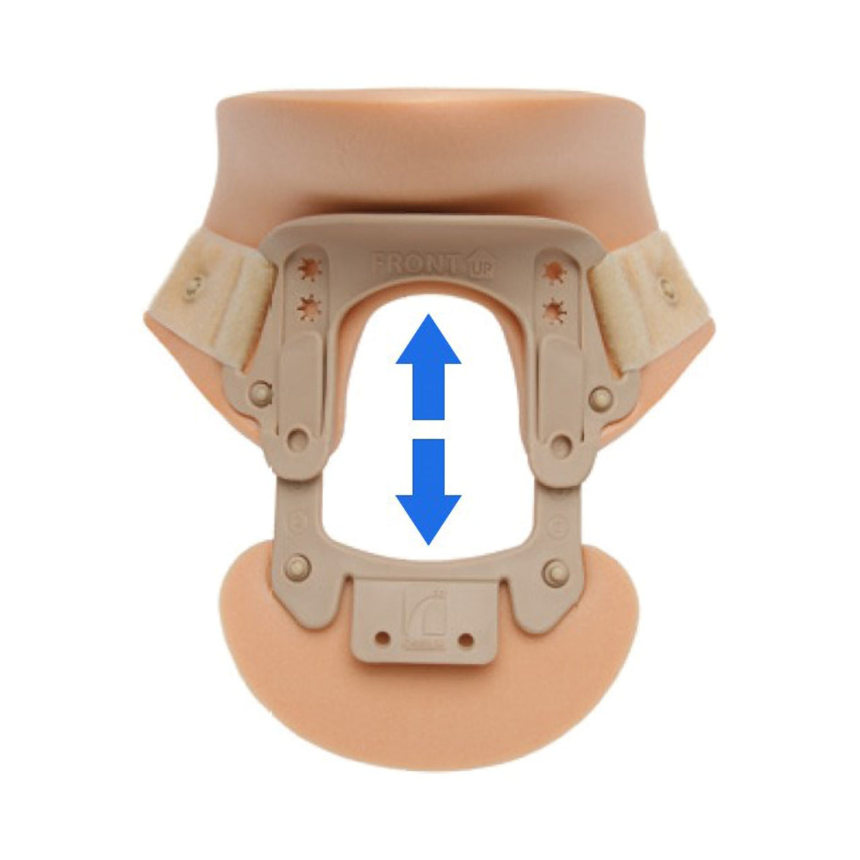 Rigid Cervical Collar Ossur® Philadelphia® Preformed Adult One Size Fits Most Two-Piece / Trachea Opening Adjustable Height 10 to 19 Inch Neck Circumference - BeHope