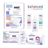 Wash Glove Seni Care 6 X 9 Inch White Disposable