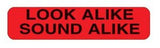 Pre-Printed Label Indeed Caution Label Red Paper Look Alike Sound Alike Black Alert Label 3/8 X 1-5/8 Inch - BeHope