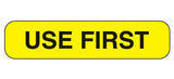 Pre-Printed Label Indeed Auxiliary Label Yellow Paper Use First Black Quality Control Label 3/8 X 1-5/8 Inch - BeHope