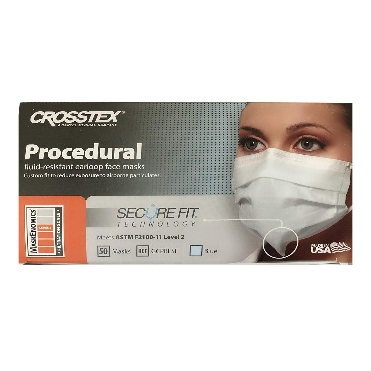 Procedure Mask Crosstex® ASTM Level 2 Earloops One Size Fits Most - BeHope