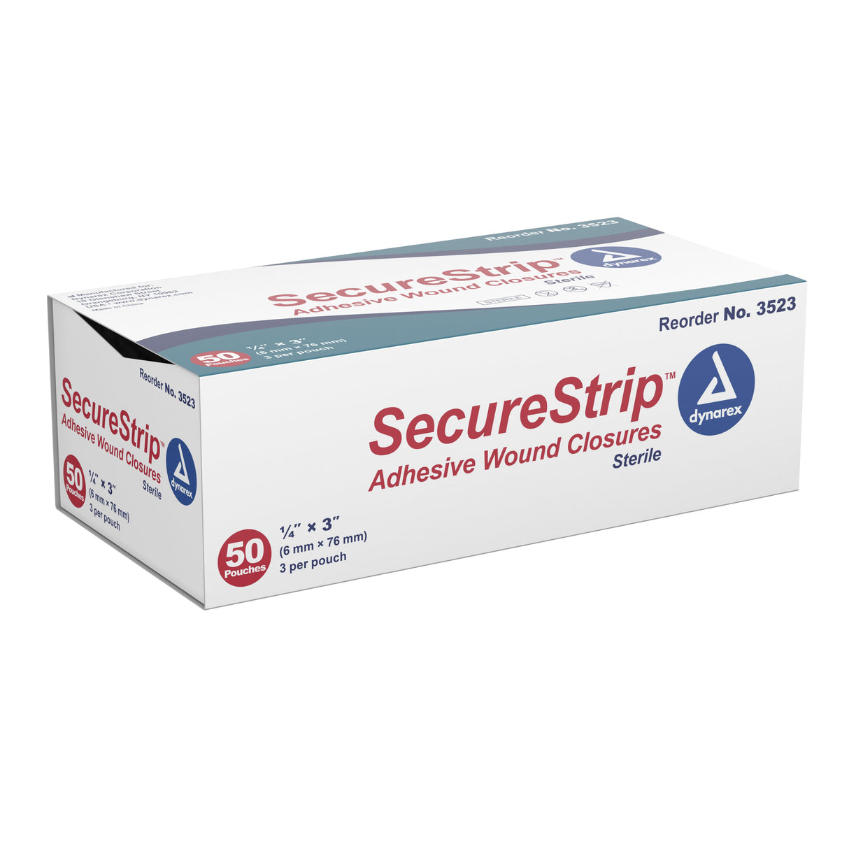 Skin Closure Strip Secure Strip™ 1/4 X 3 Inch Nonwoven Material Flexible Strip White - BeHope