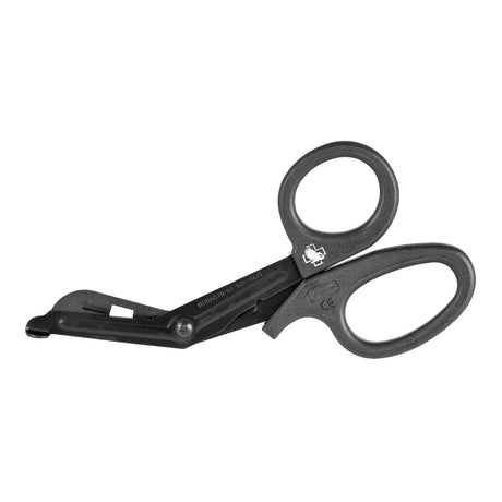 Trauma Shears North American Rescue 7-1/4 Inch Length Floor / Office Grade Stainless Steel NonSterile Black Finger Ring Handle Angled Blunt Tip / Blunt Tip - BeHope
