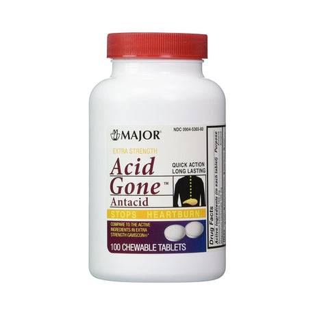Antacid Acid Gone Extra Strength Chewable Tablets for Heartburn - BeHope