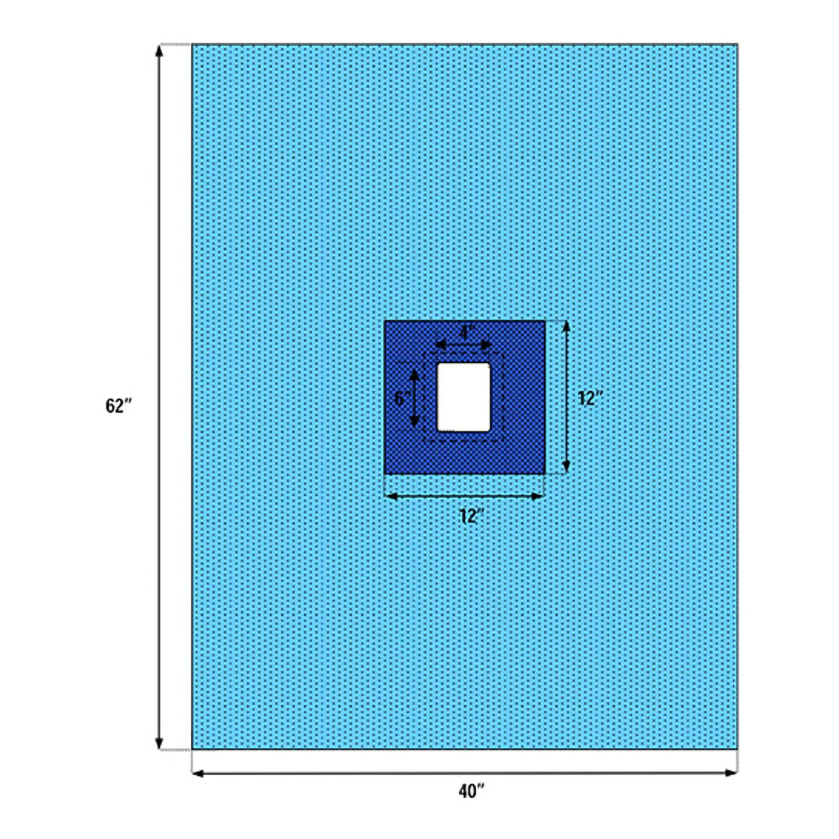 Surgical Drape Fenestrated Drape 40 W X 62 L Inch Sterile - BeHope