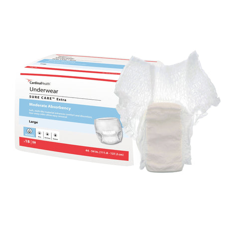 Absorbent Underwear Sure Care™ Extra Pull On with Tear Away Seams Adult Large Unisex Disposable Moderate Absorbency - BeHope