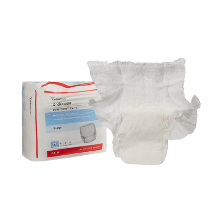 Absorbent Underwear Sure Care™ Extra Pull On with Tear Away Seams Adult X-Large Unisex Disposable Moderate Absorbency - BeHope