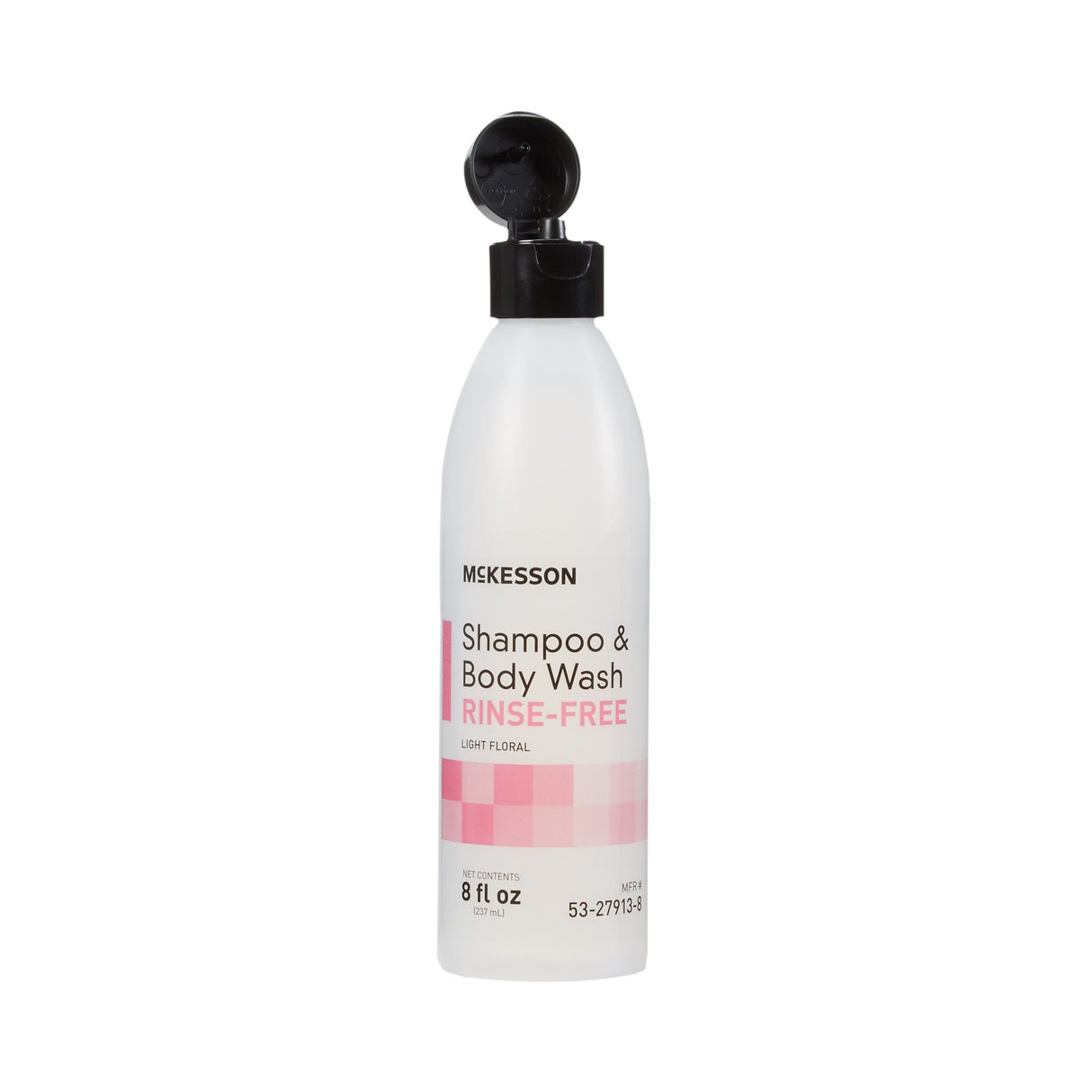 Rinse-Free Shampoo and Body Wash McKesson 8 oz. Flip Top Bottle Light Floral Scent - BeHope