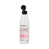 Rinse-Free Shampoo and Body Wash McKesson 8 oz. Flip Top Bottle Light Floral Scent - BeHope
