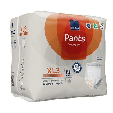 Unisex Adult Absorbent Underwear Abena® Premium Pants XL3 Pull On with Tear Away Seams X-Large Disposable Heavy Absorbency - BeHope