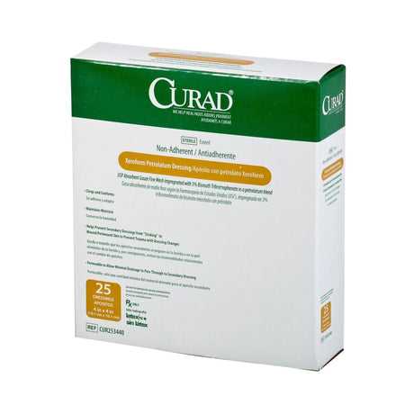 Xeroform Petrolatum Impregnated Dressing Curad® Square 4 X 4 Inch Sterile - BeHope
