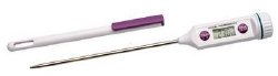 Digital Thermometer with Alarm VWR® Fahrenheit / Celsius 40° to 450°F (40° to 232°C) Stainless Steel Probe Insertable Battery Operated - BeHope