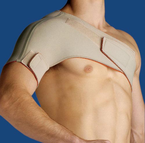 Épaulière sport Thermoskin coupe universitaire - Beige, taille XL
