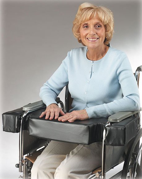 Wheelchair Lap Cushion Skil-Care™ Half-Arm 4 Inch Depth Foam - BeHope